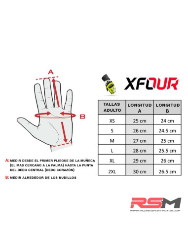 copy of GUANTES XFOUR NARANJA FLUOR ADULTO ¡NOVEDAD!