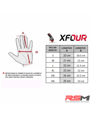 copy of GUANTES XFOUR NARANJA FLUOR ADULTO ¡NOVEDAD!