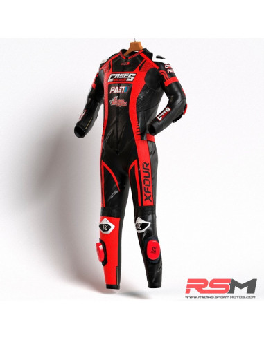 MONO XFOUR ADULTO MODELO CASES x MIR RACING ROJO Y NEGRO