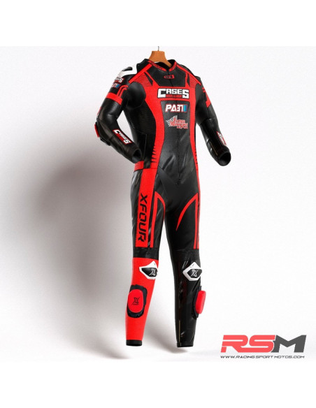 MONO XFOUR ADULTO MODELO CASES x MIR RACING ROJO Y NEGRO
