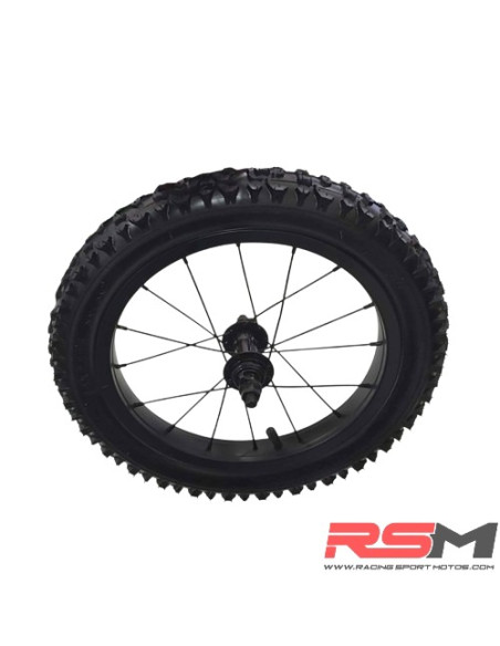RUEDA DELANTERA RADIOS COMPLETA 14" BICICLETA ELECTRICA IMR