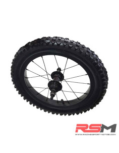 RUEDA TRASERA RADIOS COMPLETA 14" BICICLETA ELECTRICA IMR