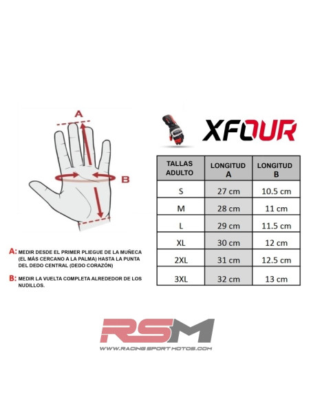 GUANTES ASFALTO NEGRO ADULTO XFOUR