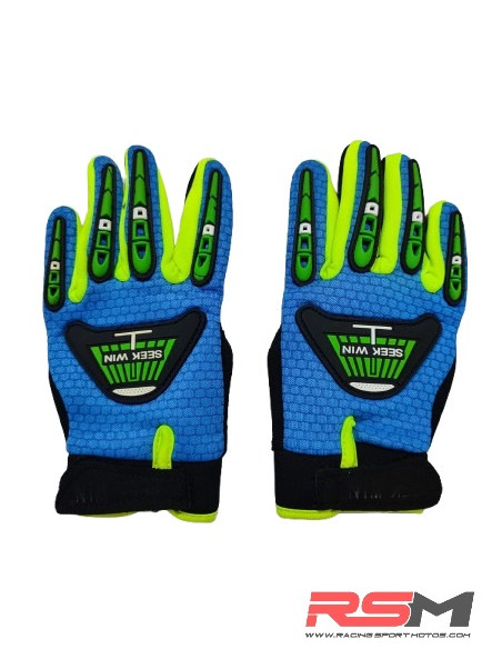 GUANTES CROSS NIÑ@ SEEK-WIN  (Azul)