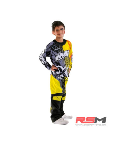 CAMISETA CROSS XFOUR AMARILLO/NARANJA FLUOR NIÑO MODELO 3K
