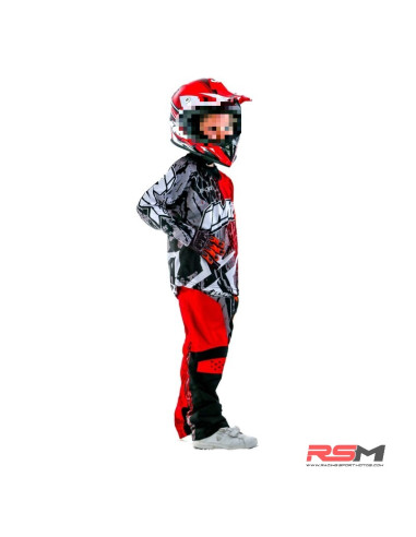 PANTALON CROSS ROJO NIÑO MODELO XFOUR 3K