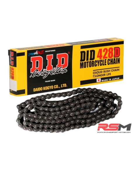 CADENA DID 428D DE 136 ESLABONES NEGRA