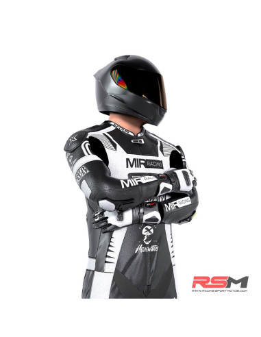 MONO XFOUR MODELO MOTO RACE x MIR RACING NIÑO BLANCO Y NEGRO