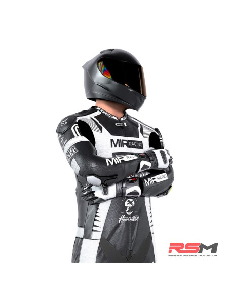 MONO XFOUR MODELO MOTO RACE x MIR RACING NIÑO BLANCO Y NEGRO