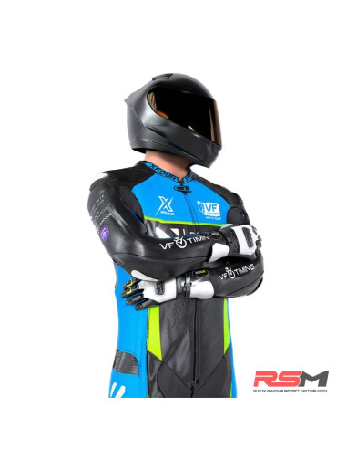 MONO XFOUR NIÑO MODELO AZUL Y AMARILLO FLUOR DEPORTE GALEGO