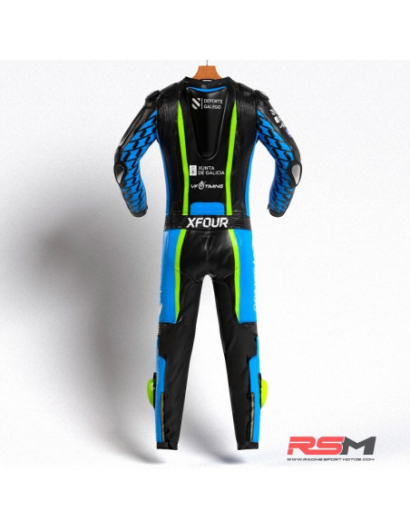 MONO XFOUR NIÑO MODELO AZUL Y AMARILLO FLUOR DEPORTE GALEGO