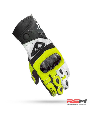 GUANTES ASFALTO NIÑO AMARILLO FLUOR PRO RACER