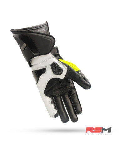 GUANTES ASFALTO NIÑO AMARILLO FLUOR PRO RACER