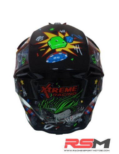 CASCO ADULTO XTREME RACING JOKER EDITION (NEGRO)