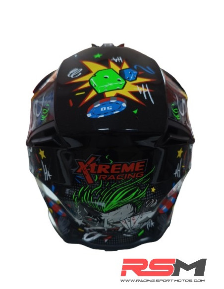 CASCO ADULTO XTREME RACING JOKER EDITION (NEGRO)