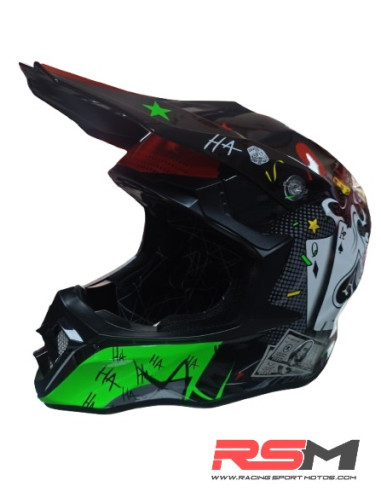 CASCO ADULTO XTREME RACING JOKER EDITION (NEGRO)