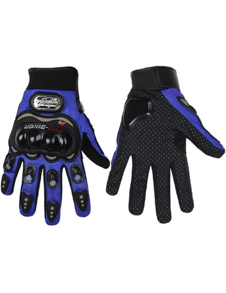 GUANTES CROSS MARCA MOD RACING (AZUL/NEGRO)