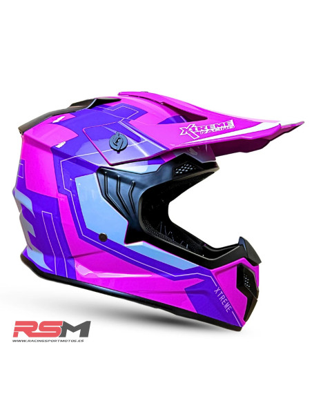 CASCO INFANTIL CROSS XTREME RACING (ROSA) ECE22.06