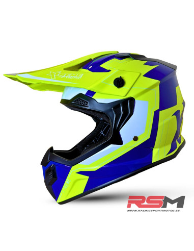 CASCO INFANTIL CROSS XTREME RACING (AMARILLO) ECE22.06