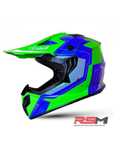 CASCO INFANTIL CROSS XTREME RACING (VERDE) ECE22.06