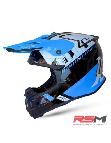 CASCO ADULTO XTREME RACING MOTOCROSS (AZUL)