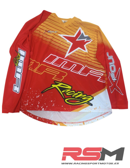 CAMISETA CROSS XFOUR COLOR NARANJA ADULTO TALLA L