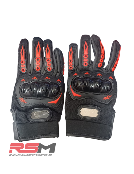 GUANTES CROSS MARCA REMO (ROJO)
