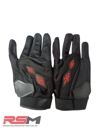 GUANTES CROSS MARCA REMO (ROJO)