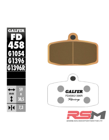 PASTILLAS DE FRENO GALFER FD458G1396R SINTETIZADAS PINZA FORMULA