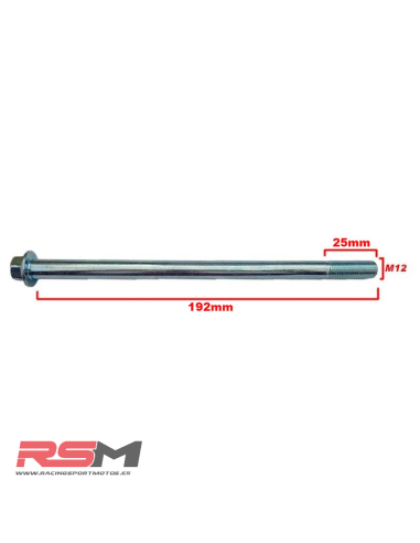 copy of EJE TRASERO RUEDA 225x15 mm CON TALADROS