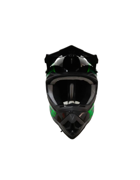 CASCO INFANTIL CROSS XTREME RACING26 (NEGRO/VERDE) ECE22.06