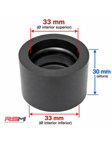 GOMA CARBURADOR Ø33 mm ALTURA 30 mm