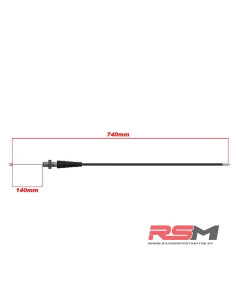 CABLE ACELERADOR 74 cm / LIBRE 14 cm GP10 / MOTO 5 (DOMINO)