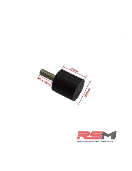 TOPE DIRECCIÓN 20x20 mm M6x18 mm MACHO MIR Racing