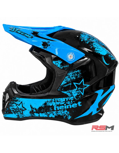 CASCO ADULTO XTREME RACING MOTOCROSS (TORO AZUL)