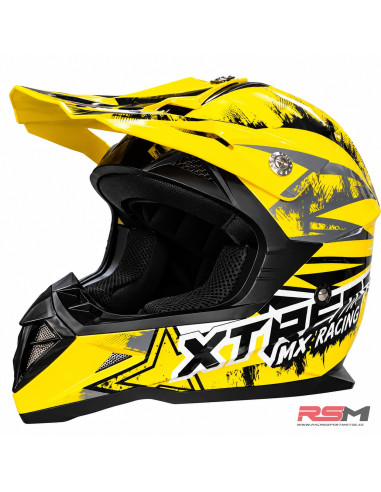 CASCO ADULTO XTREME RACING (AMARILLO)