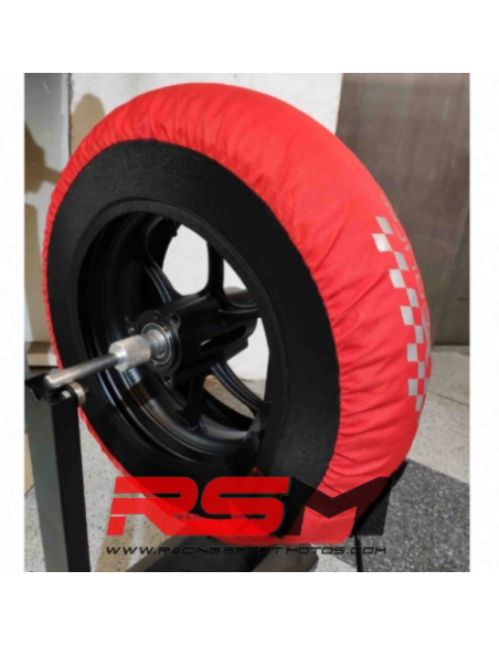 CALENTADORES NEUMATICOS 12" XFOUR ROJOS CON ELASTICO LATERAL