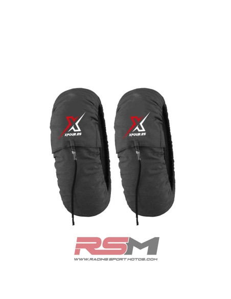 CALENTADORES NEUMATICOS 17" SBK XFOUR NEGROS CON ELASTICO