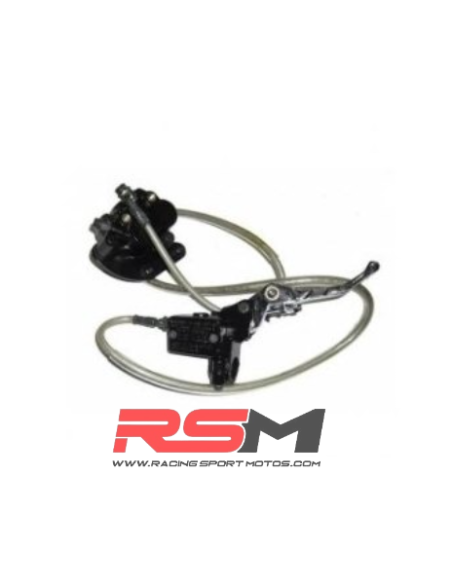 FRENO DELANTERO COMPLETO MX 90 / PITSPORT SX / ALEVIN 90 (PINZA B / LATIGUILLO 970mm)