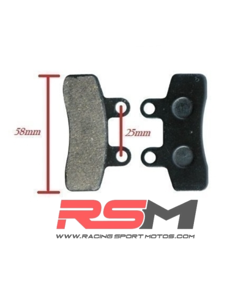PASTILLAS FRENO TIPO B ALEVIN 90 / PITSPORT SX / MX50