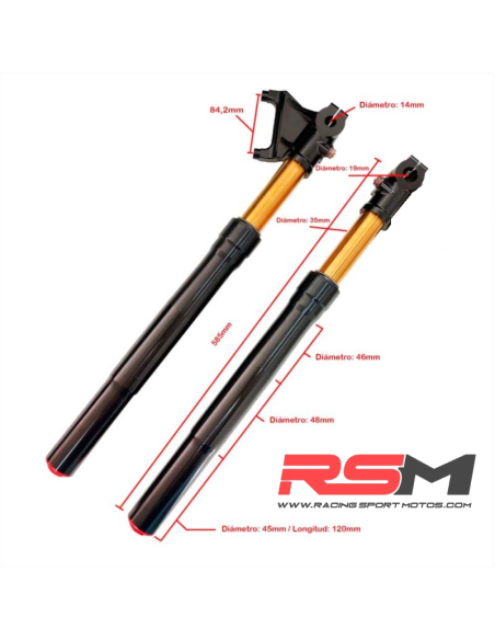 HORQUILLAS RADIAL REGULABLES 585mm MIR RACING (2023)