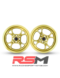 JUEGO LLANTAS 17" LIGERAS PM4/PROMO3/M5 (AMARILLO FLUOR)3,5"- 2,5"