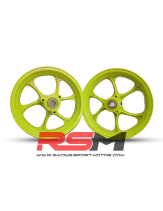 JUEGO LLANTAS 12" ULTRALIGERAS (AMARILLO FLUOR)