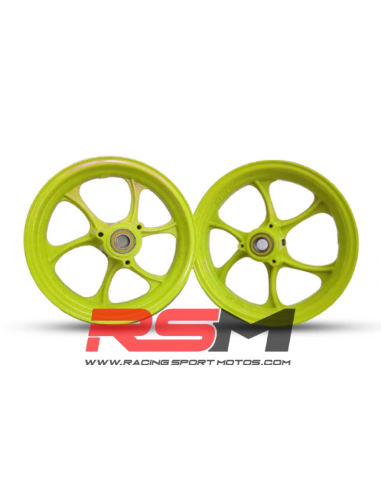 JUEGO LLANTAS 12" ULTRALIGERAS (AMARILLO FLUOR)