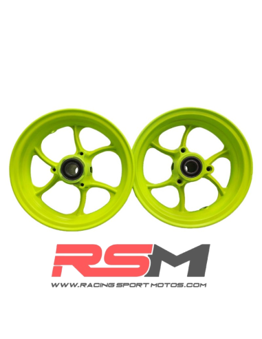 JUEGO LLANTAS 10" ULTRALIGERAS 2,5"-3" (AMARILLO FLUOR)