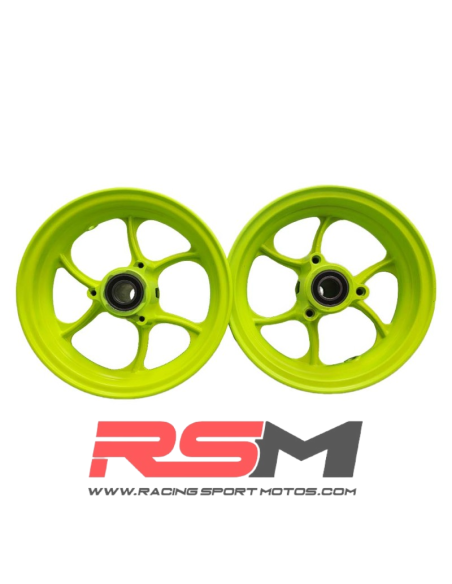 JUEGO LLANTAS 10" ULTRALIGERAS 2,5"-3" (AMARILLO FLUOR)