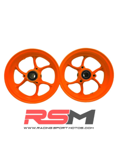 JUEGO LLANTAS 10" ULTRALIGERAS 2,5"-3" (NARANJA FLUOR)