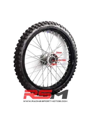 RUEDA DELANTERA COMPLETA IMR CROSS 19"