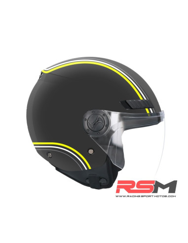 CASCO SHIRO SH-62 BURGEE MATT BLACK/FLUOR YELLOW