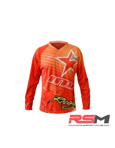 CAMISETA CROSS XFOUR COLOR NARANJA ADULTO TALLA L